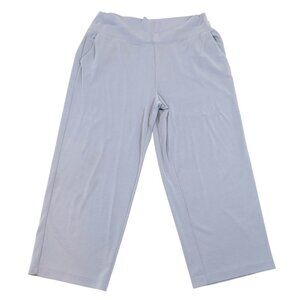 ATHLETA Seasoft Wide High Waist Leg Pull On Pants Size 2X Light Gray Athleisure